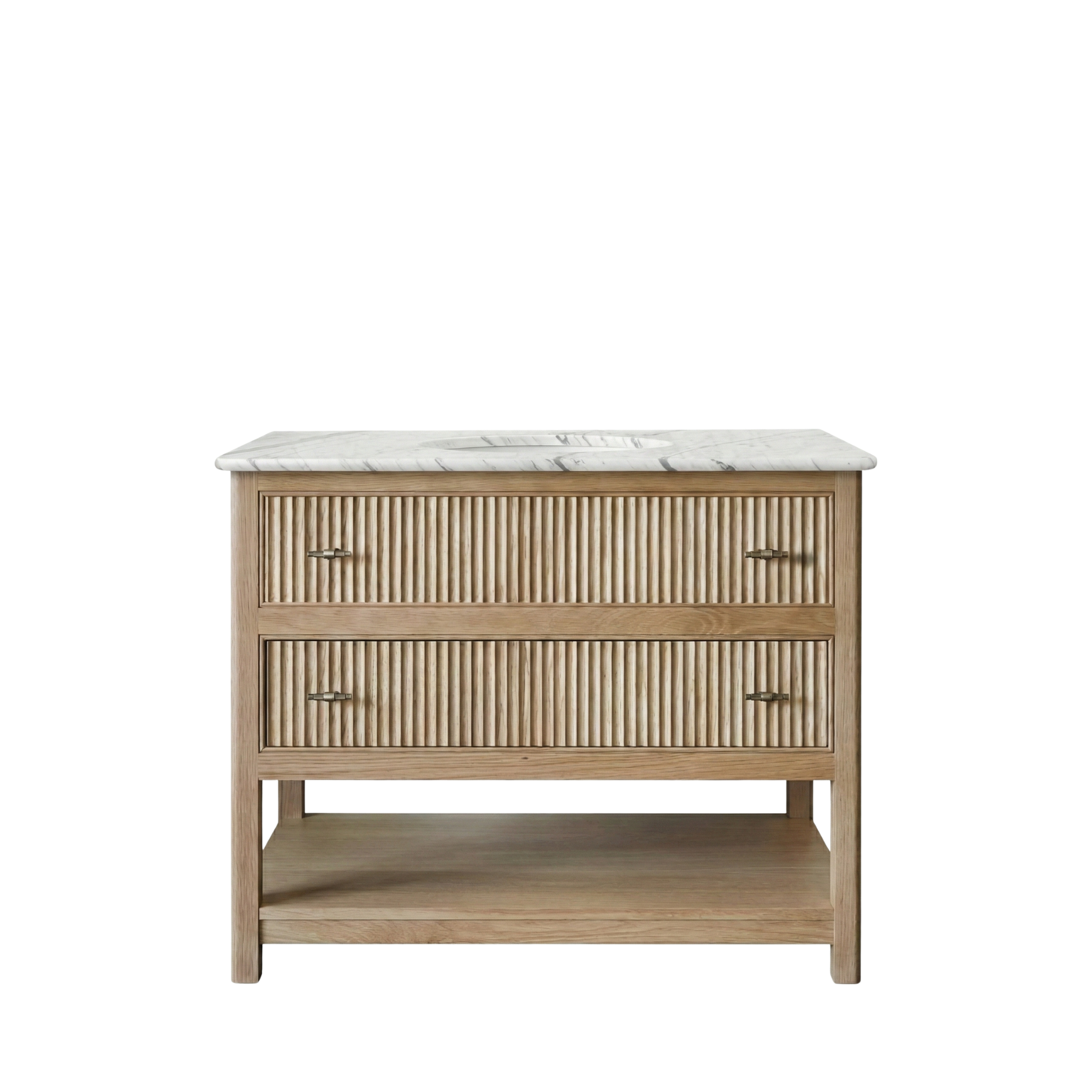 Noche Single Vanity Unit - Oak