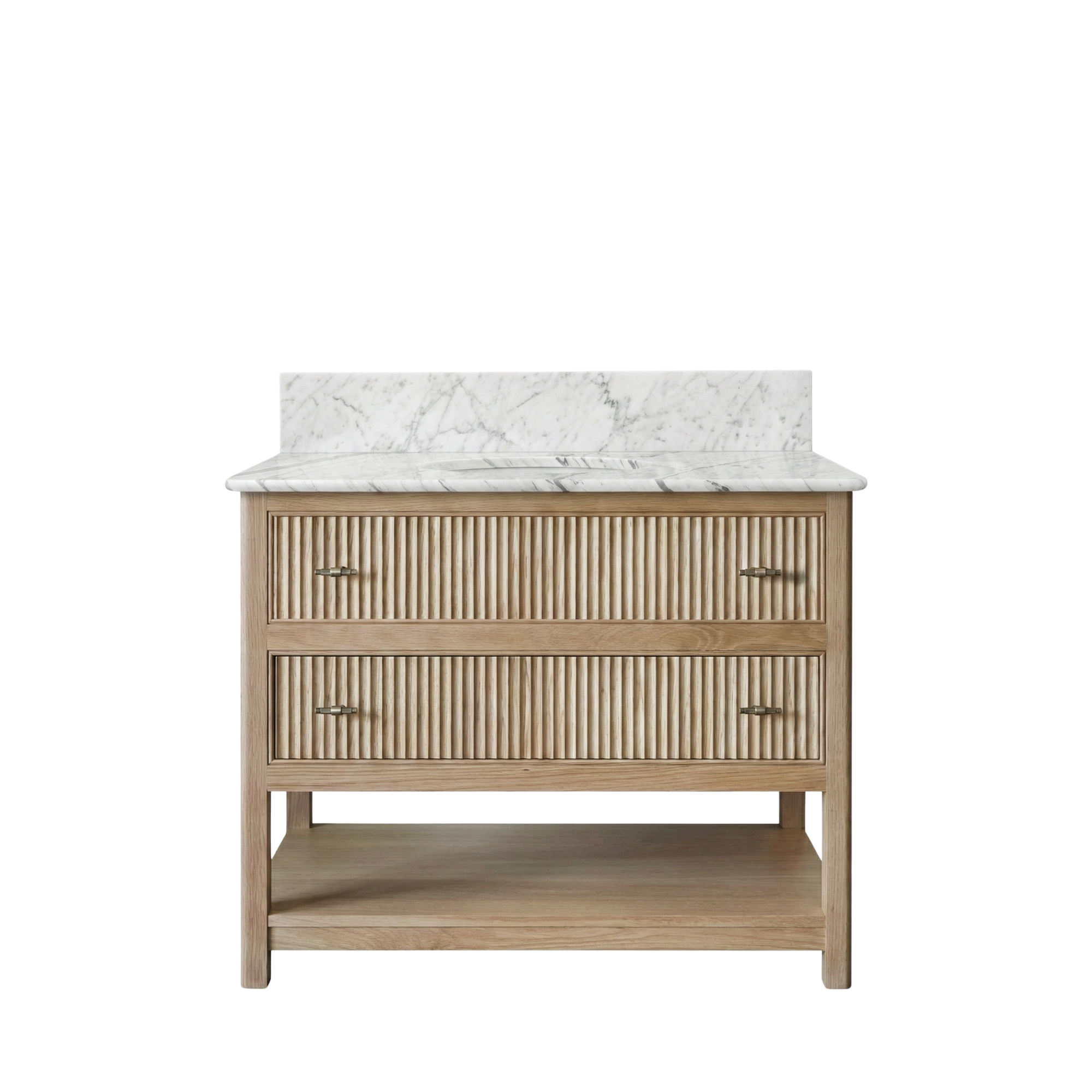 Noche Single Vanity Unit - Oak
