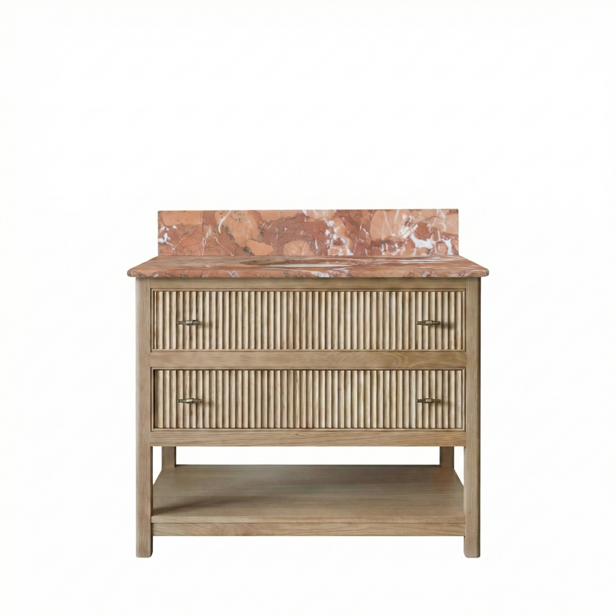 Noche Single Vanity Unit - Oak