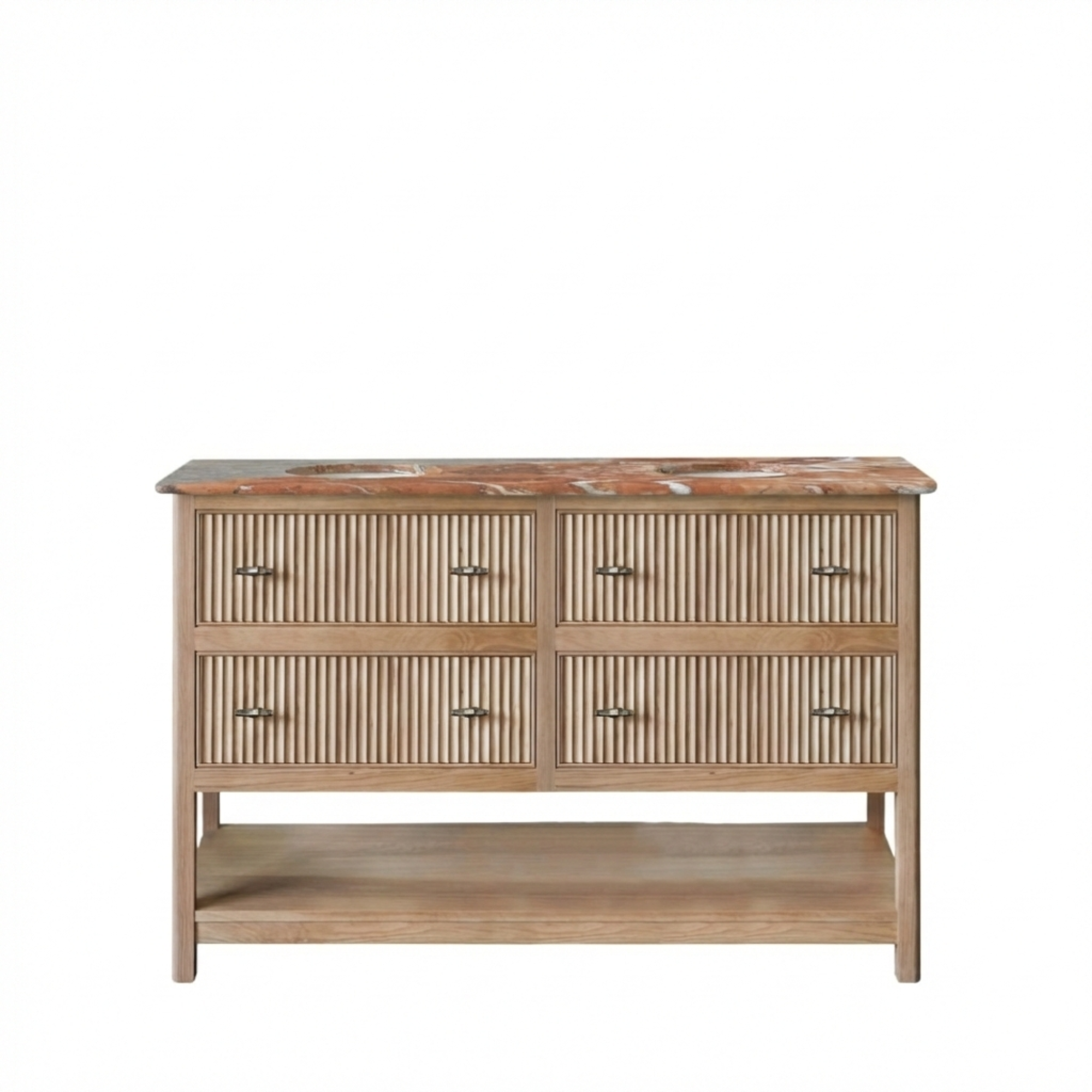 Noche Double Vanity Unit - Oak