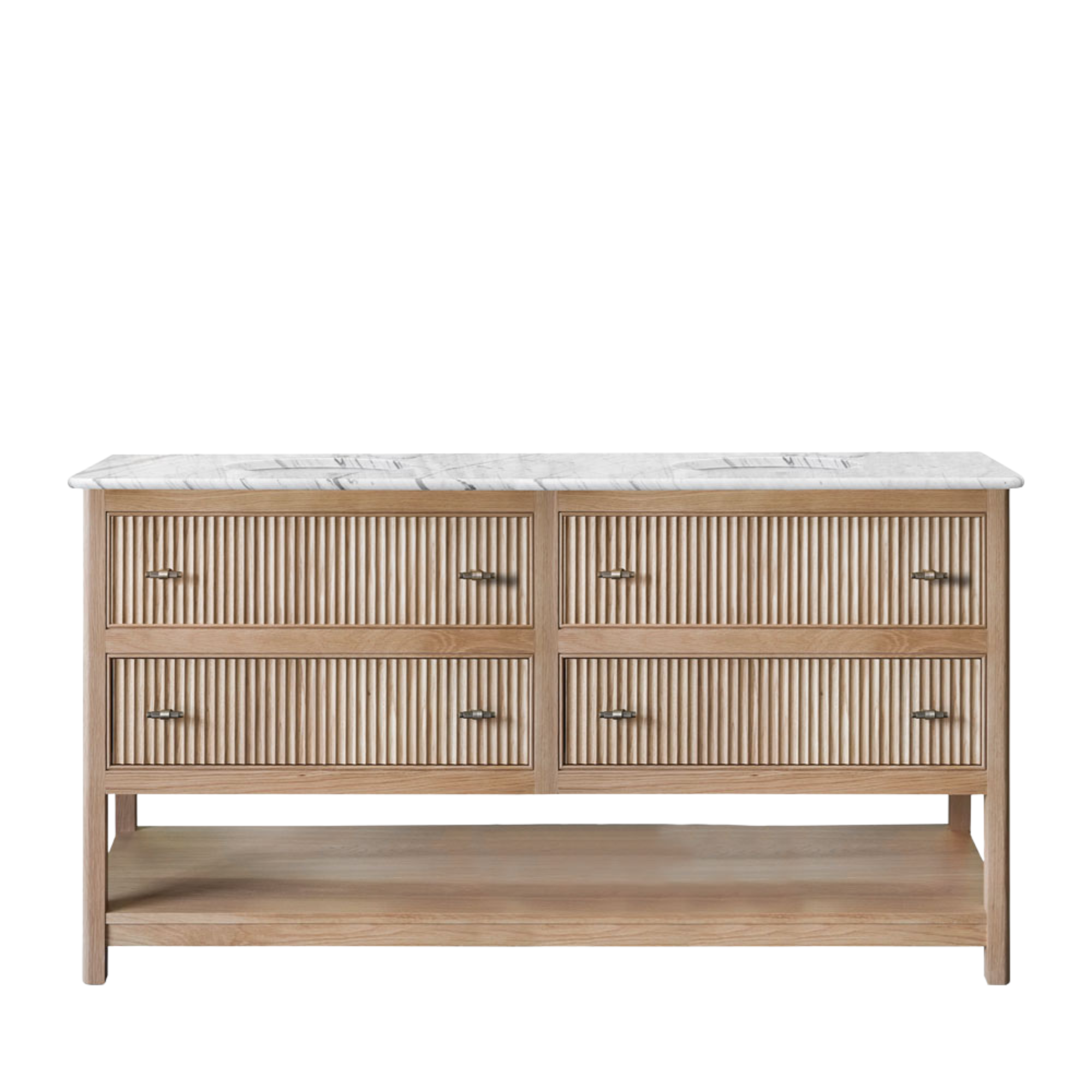 Noche Double Vanity Unit - Oak