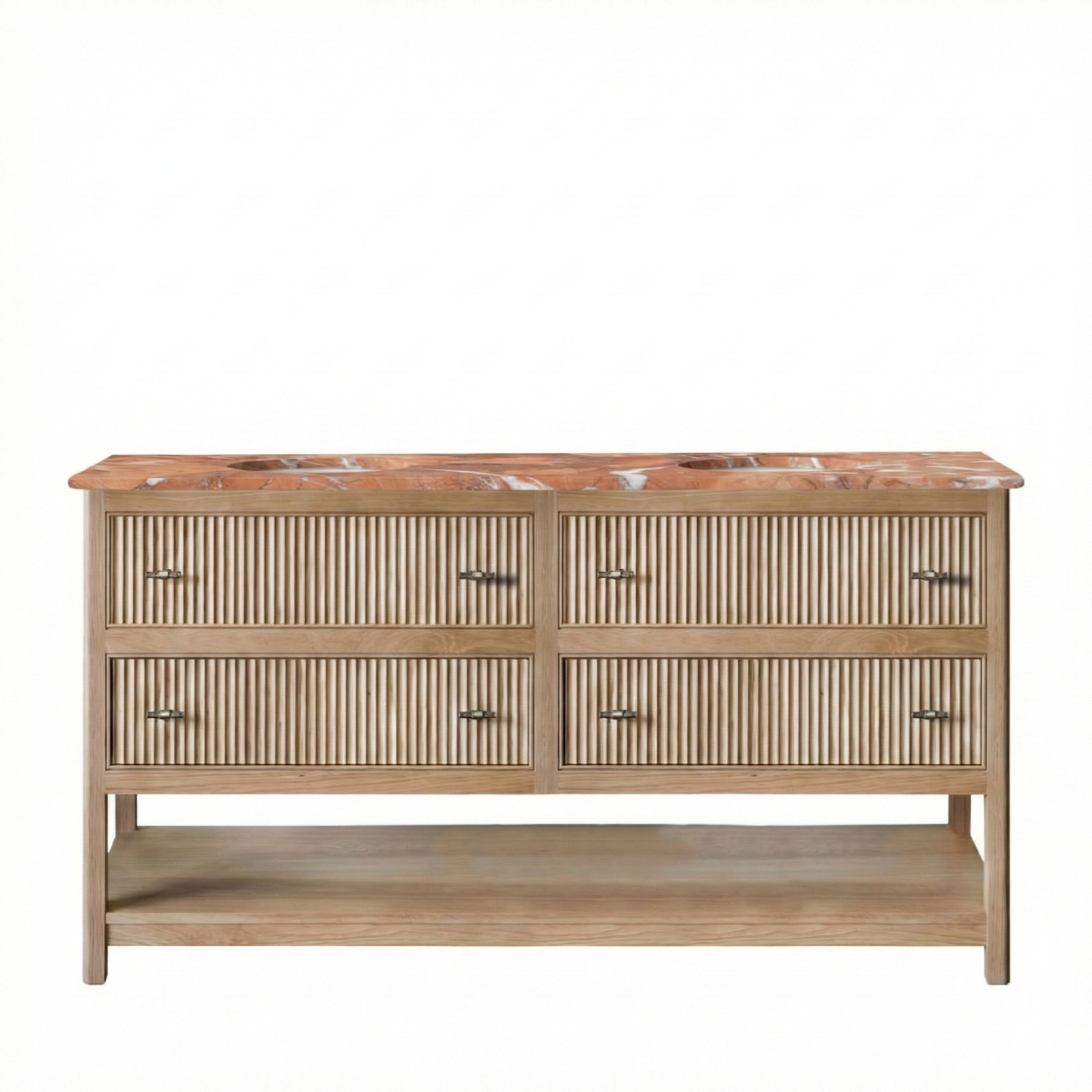 Noche Double Vanity Unit - Oak