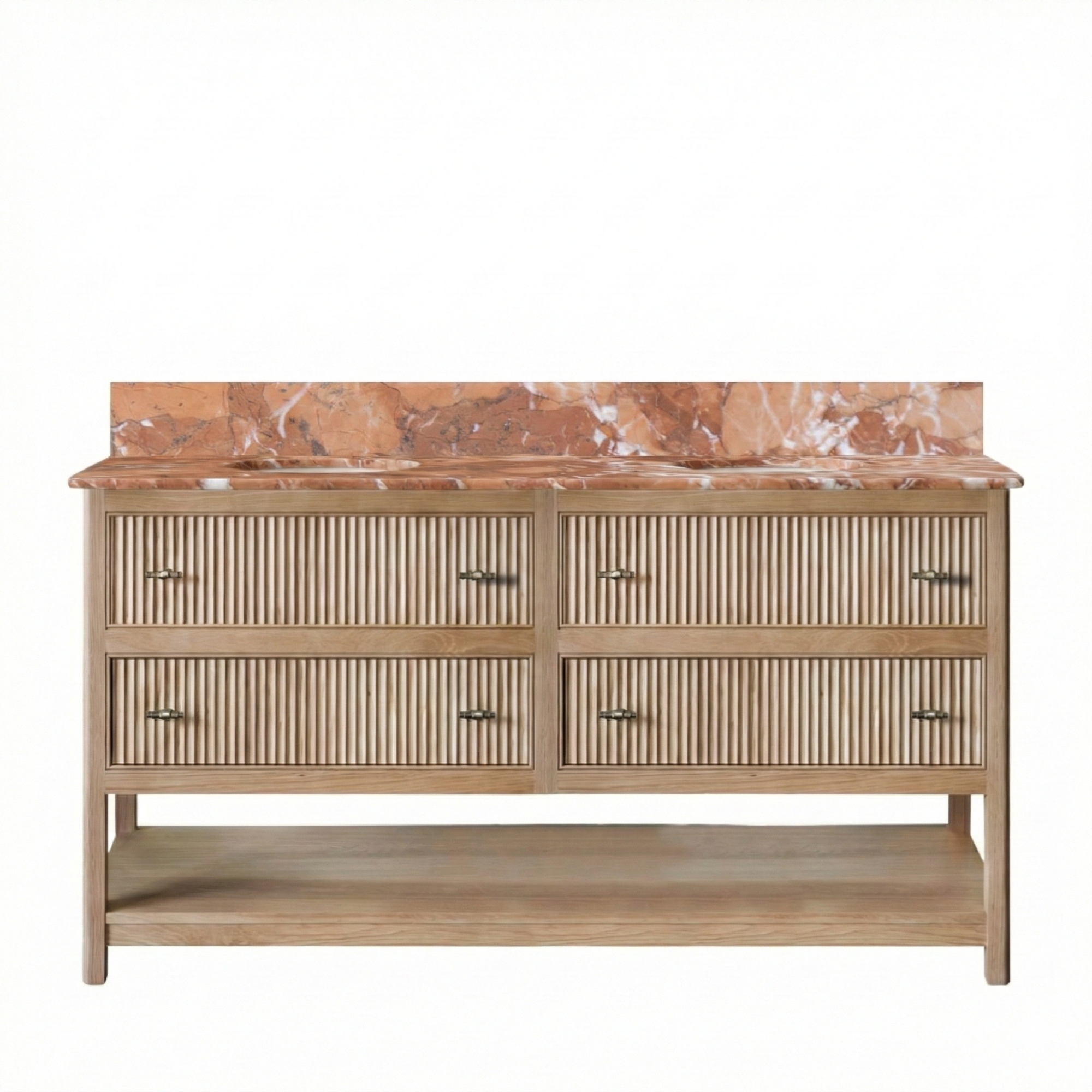 Noche Double Vanity Unit - Oak