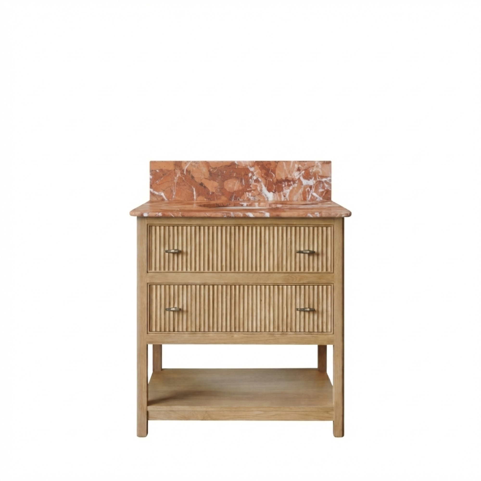 Noche Single Vanity Unit - Oak