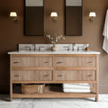 Noche Double Vanity Unit - Oak