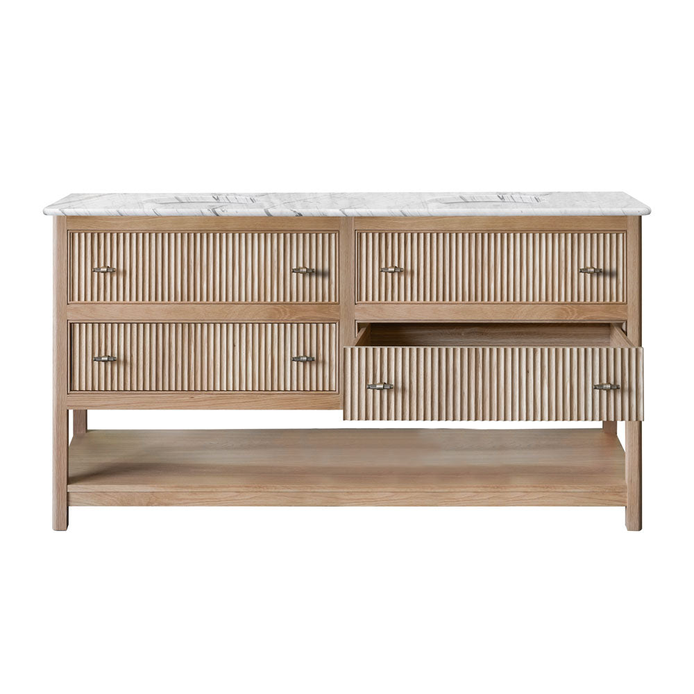 Noche Double Vanity Unit - Oak