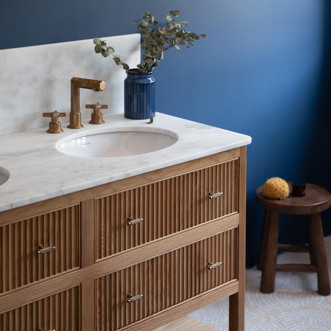 Noche Double Vanity Unit - Oak