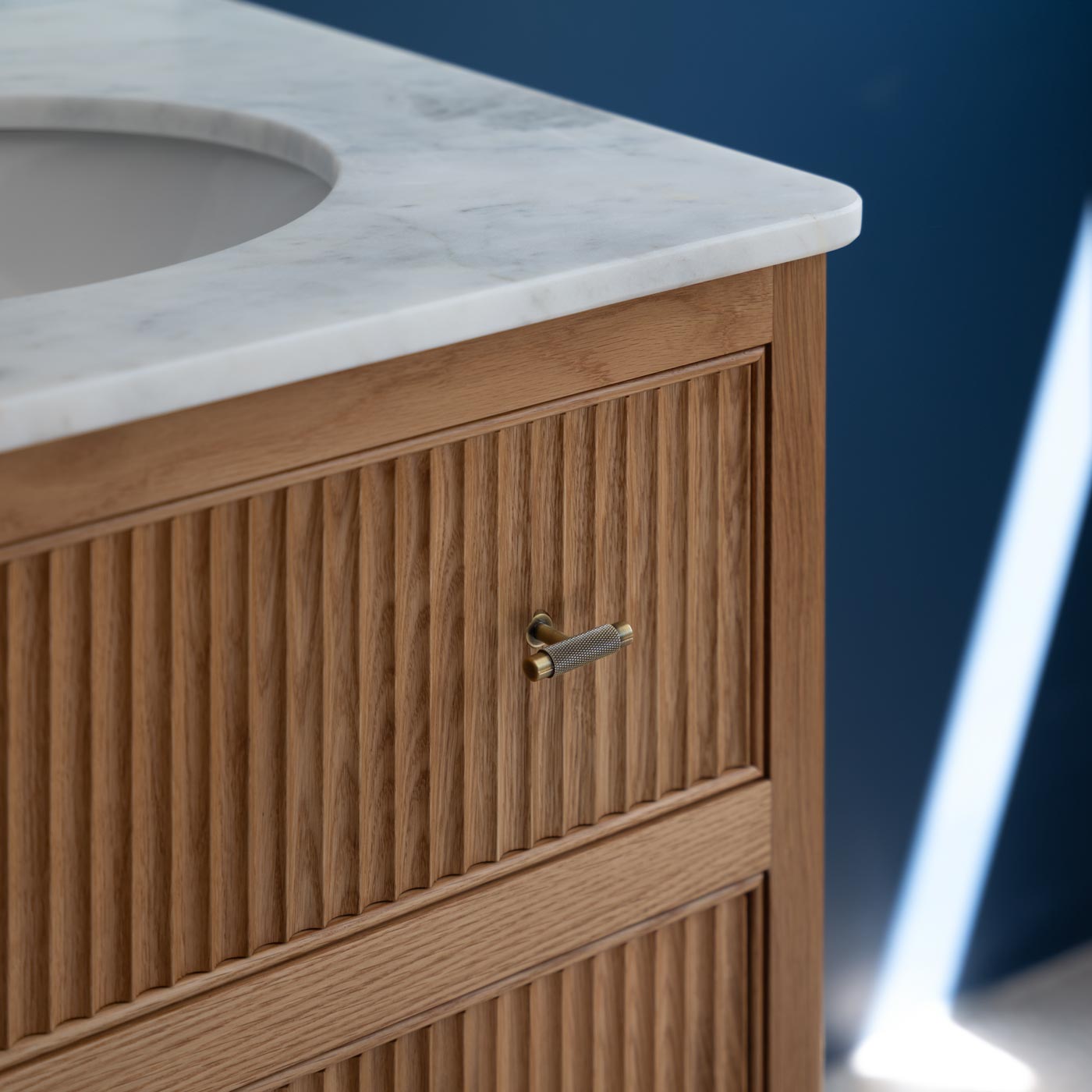 Noche Single Vanity Unit - Oak