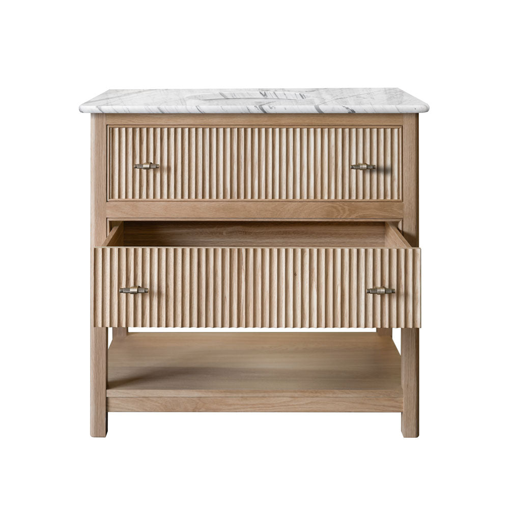 Noche Single Vanity Unit - Oak