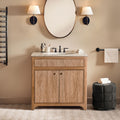 Pantheon Single Vanity Unit - Oak