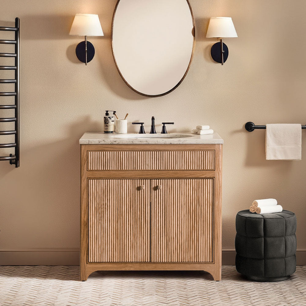 Pantheon Single Vanity Unite - Oak