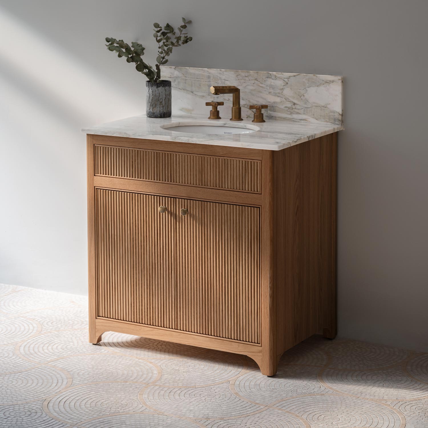 Pantheon Single Vanity Unite - Oak