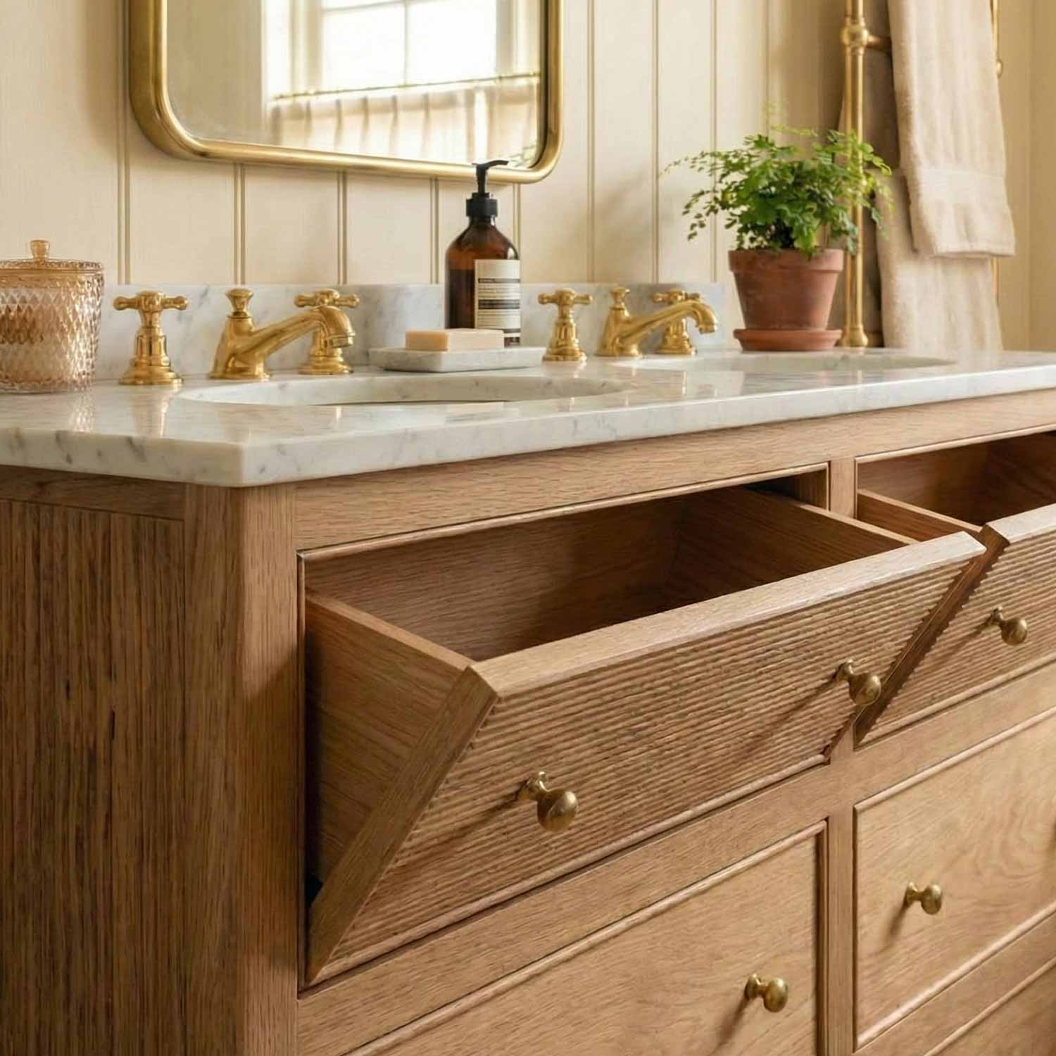 Lombardy Double Vanity Unite - Oak