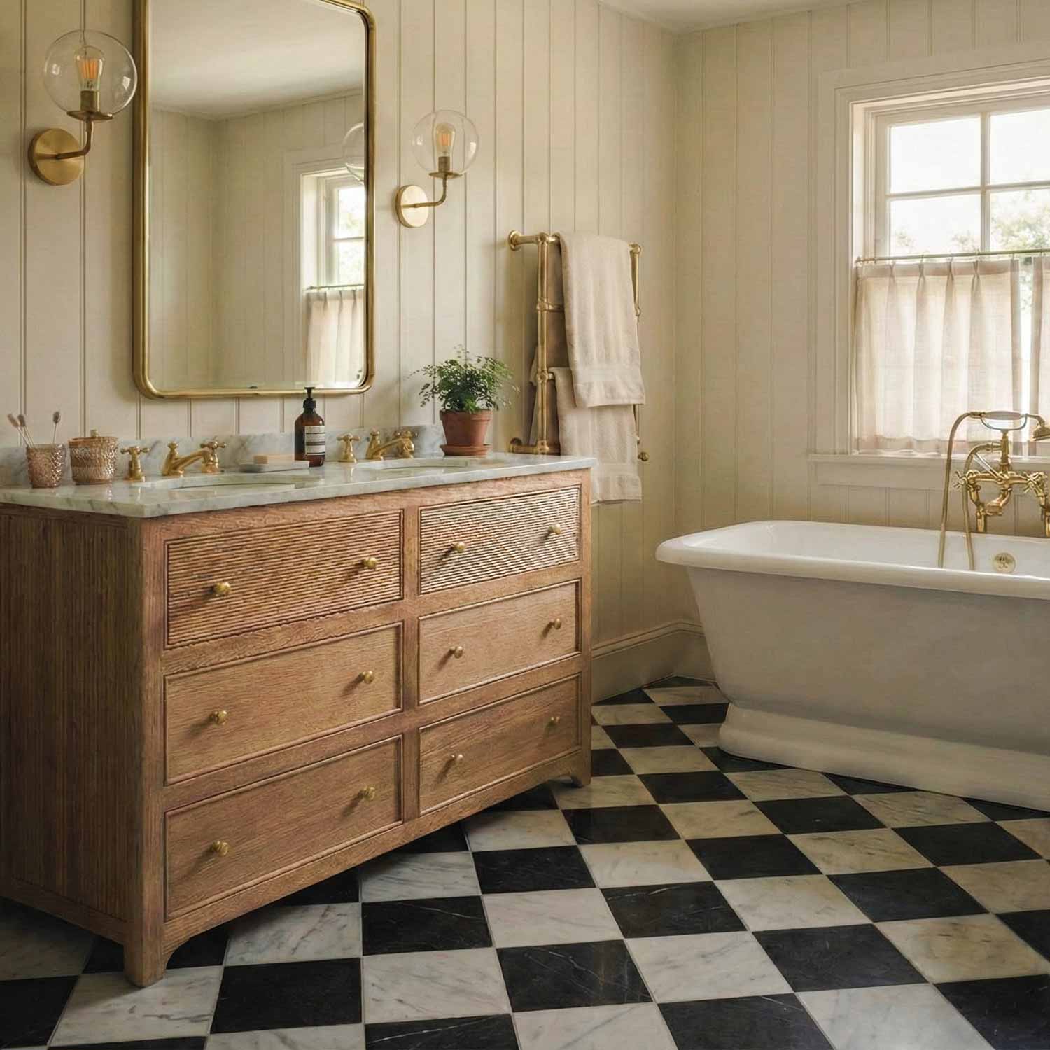 Lombardy Double Vanity Unite - Oak